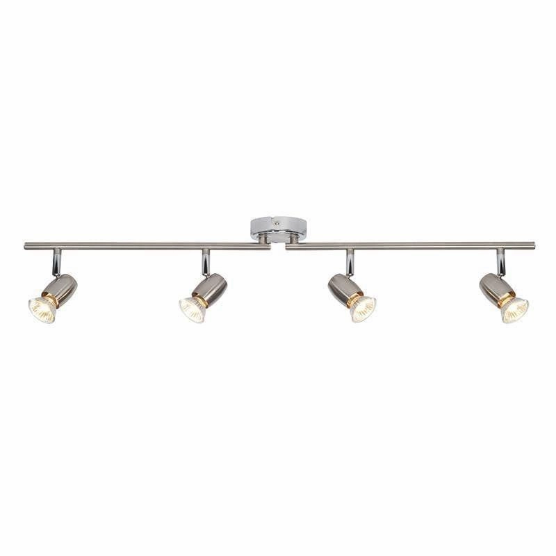 Saxby Palermo Brushed Chrome 4 Light Spotlight - Endon ambient ceiling fixture