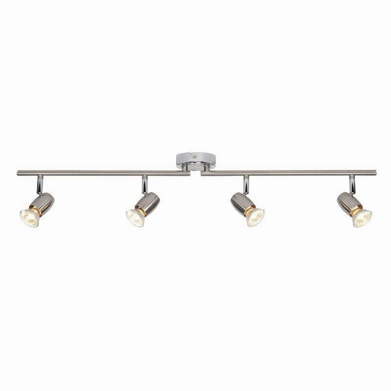 Saxby Palermo Brushed Chrome 4 Light Spotlight - Endon tall arc lamp for living room