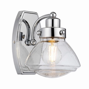 Scholar 1 Light Polished Chrome Bathroom Wall Light vintage desk lamp