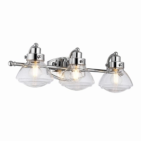 Scholar 3 Light Polished Chrome Bathroom Wall Light vintage desk lamp