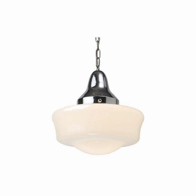 School White Flashed Opal Art Deco Ceiling Light KansaSCHOOL42 white ceiling lamp