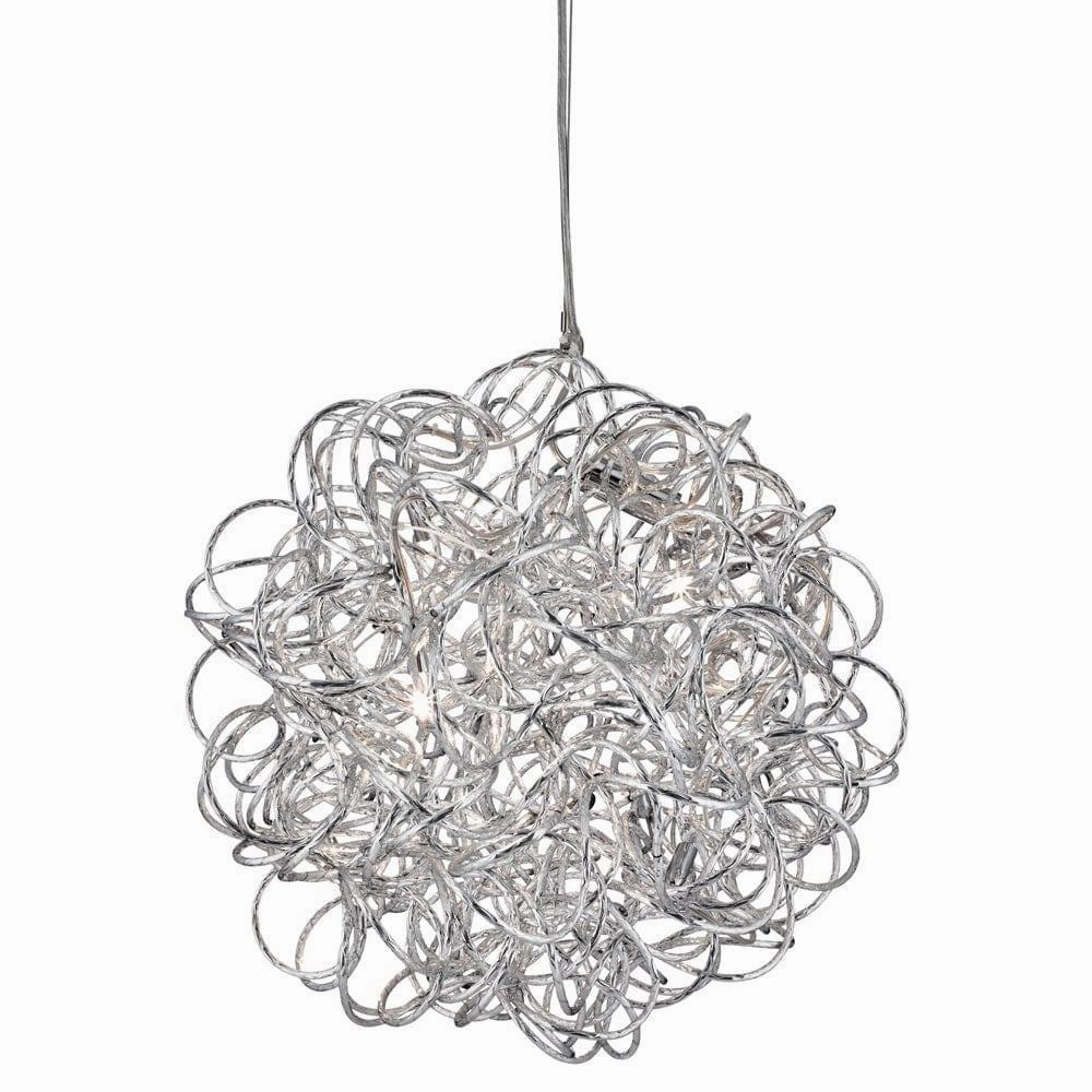 Scribble 6 Light Tangled Aluminium Ceiling Pendant soft glow ceiling light