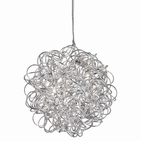 Scribble 6 Light Tangled Aluminium Ceiling Pendant soft glow ceiling light