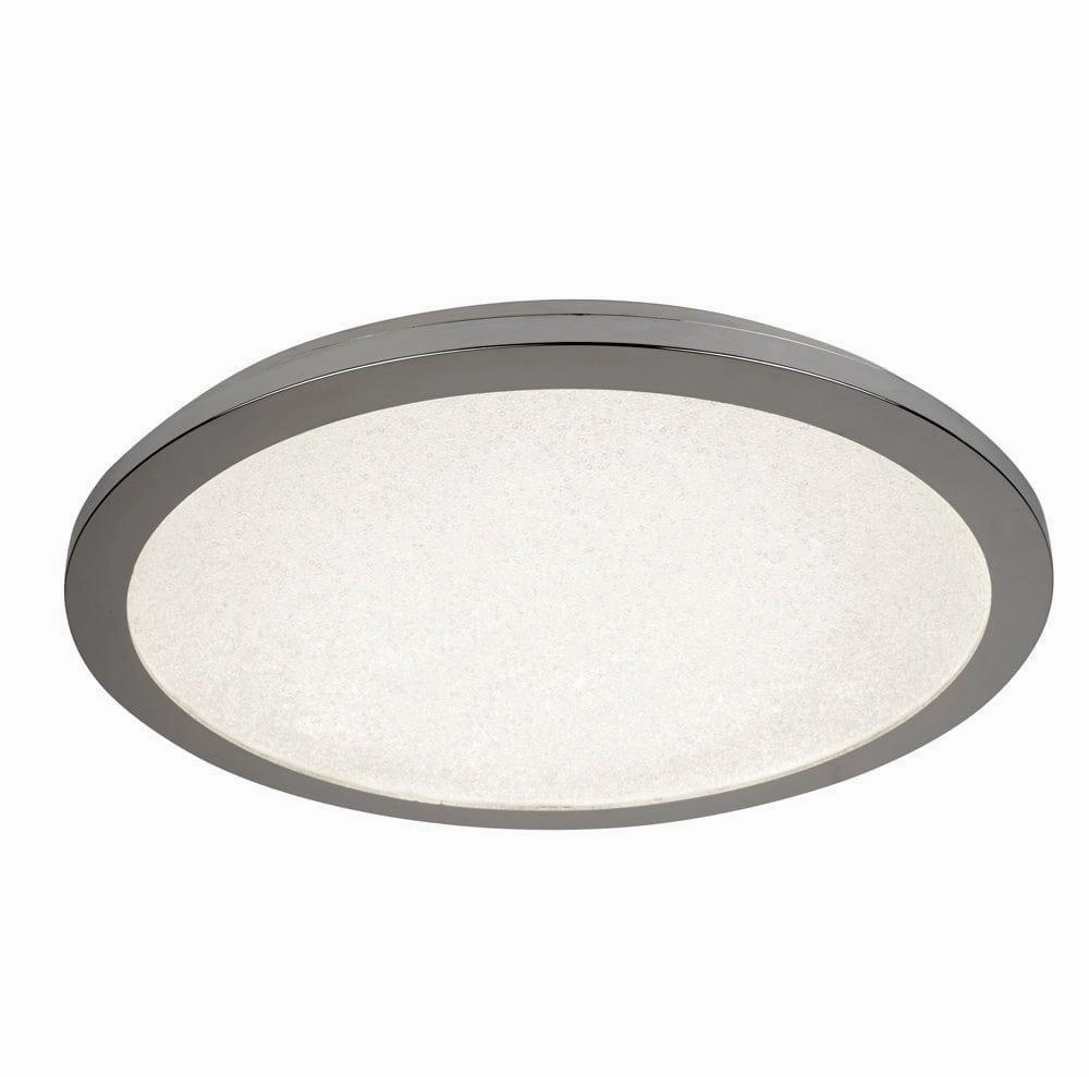 Scrilly LED Chrome & Crystal Sand Bathroom Ceiling Flush white ceiling lamp