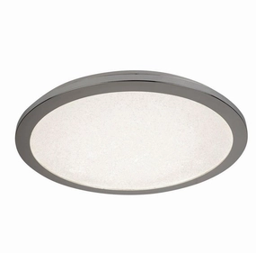 Scrilly LED Chrome & Crystal Sand Bathroom Ceiling Flush white ceiling lamp