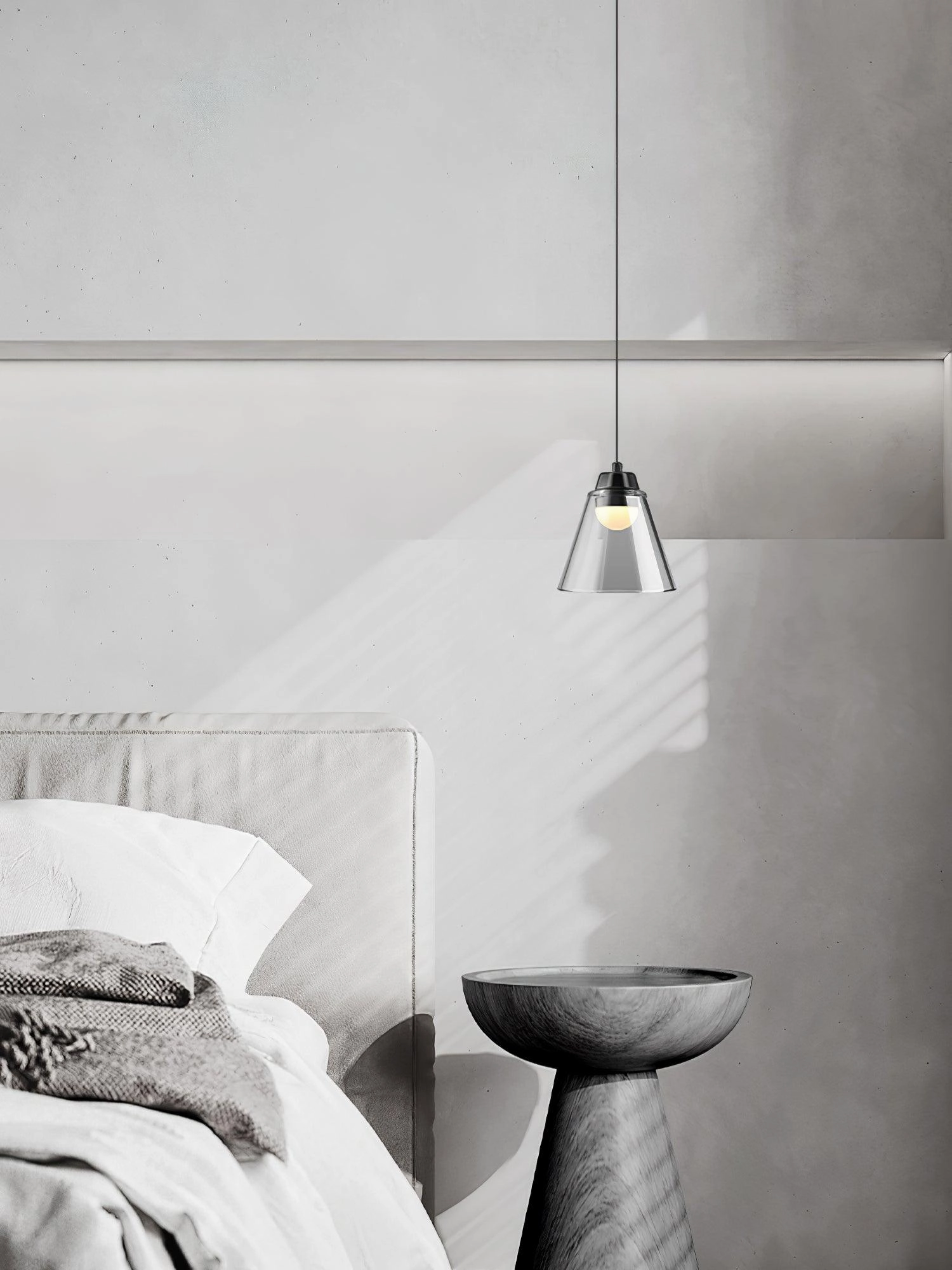 Sculptural Glass Pendant Lamp