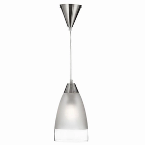 Searchlight Ankara Satin Silver & Acid Glass Ceiling Pendant ambient ceiling fixture