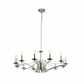 Searchlight Ascot 12 Light Polished Chrome Chandelier soft glow ceiling light
