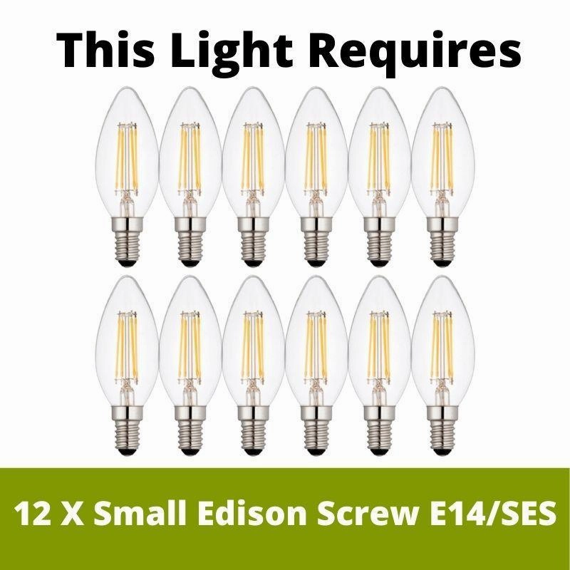 Searchlight Ascot 12 Light Polished Chrome Chandelier