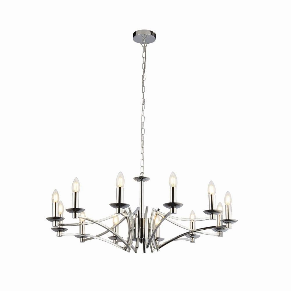 Searchlight Ascot 12 Light Polished Chrome Chandelier soft glow ceiling light