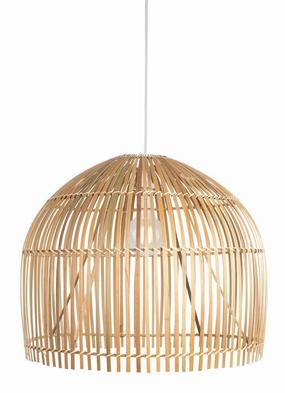 Searchlight Bali 1 Light Ceiling Pendant - Bamboo Shade soft glow ceiling light