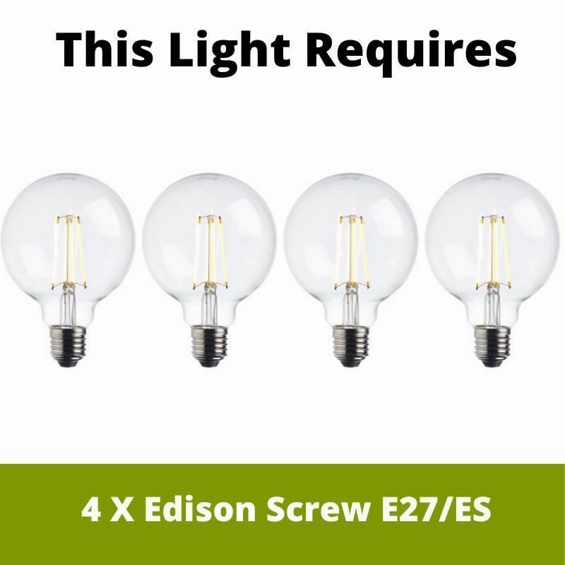 Searchlight Balloon Cage 4 Light Pewter Ceiling Pendant