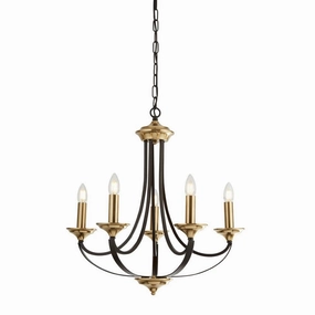 Searchlight Belfry 5 Light Bronze & Brown Ceiling Pendant sleek LED ceiling lamp