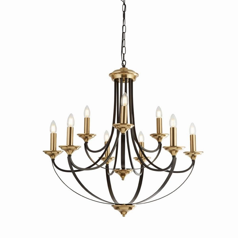 Searchlight Belfry 9 Light Bronze & Brown Ceiling Pendant sleek LED ceiling lamp