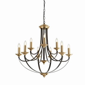 Searchlight Belfry 9 Light Bronze & Brown Ceiling Pendant sleek LED ceiling lamp