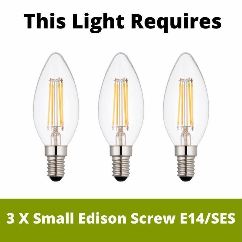Searchlight Bevelled Lantern 3 Light Chrome Domed Pendant
