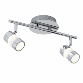Searchlight Bubbles LED 2 Light Chrome Spotlight Bar tall arc lamp for living room