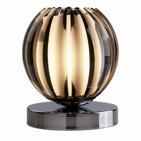 Searchlight Claw Chrome & Smokey Acrylic Touch Table Lamp energy-saving LED light