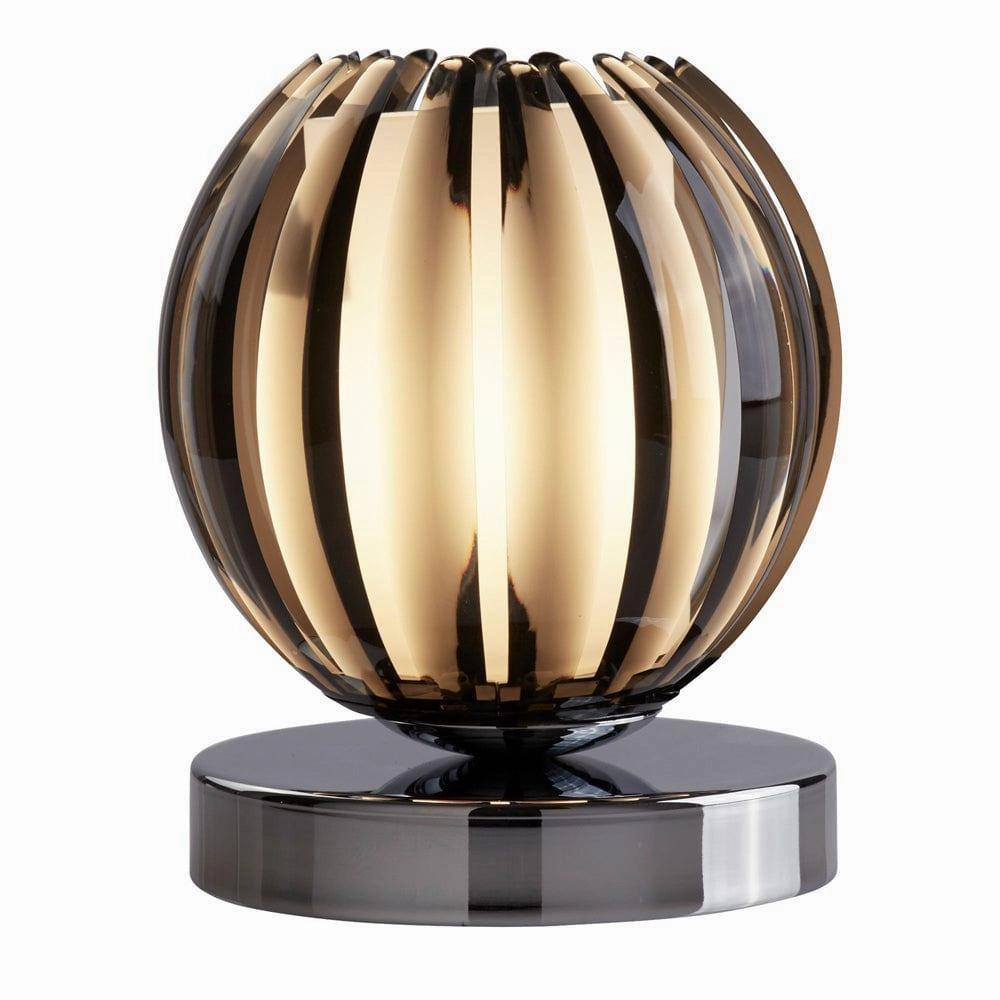 Searchlight Claw Chrome & Smokey Acrylic Touch Table Lamp energy-saving LED light