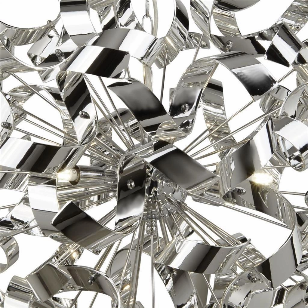 Searchlight Curls 6 Light Chrome Pendant Ceiling Light