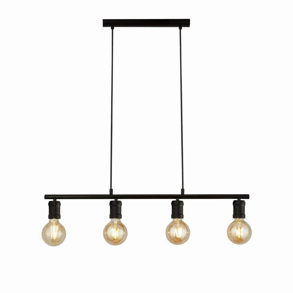 Searchlight Dance 4 Light Black Bar Ceiling Pendant Light soft glow ceiling light