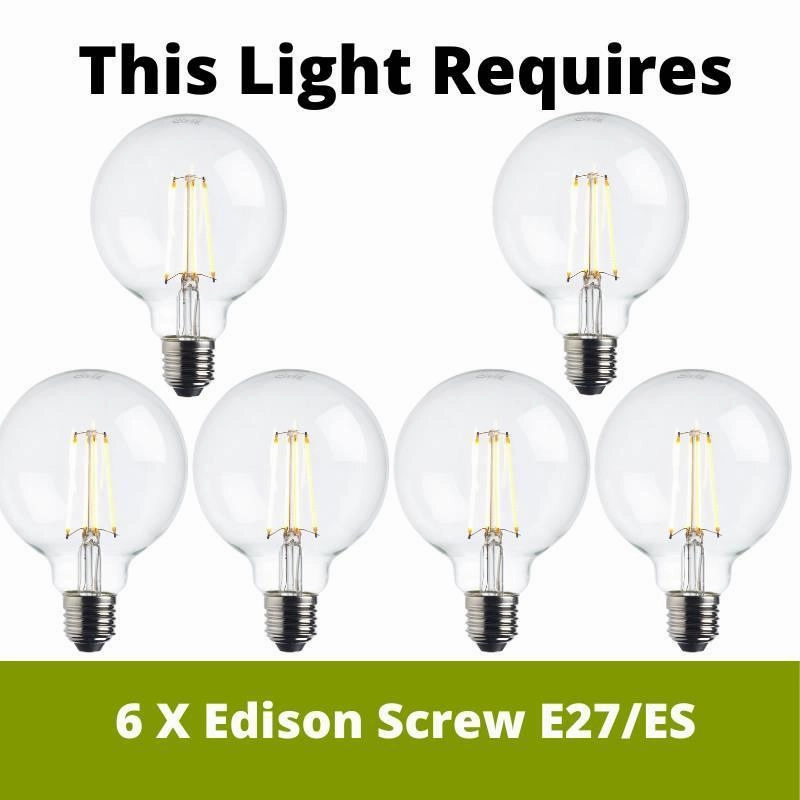 Searchlight Dance 6 Light Black Flush Spot Ceiling Light