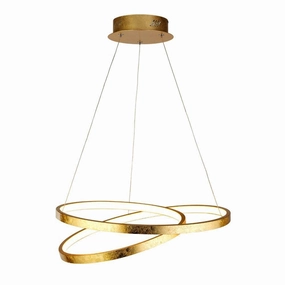 Searchlight Float LED Gold Leaf Ceiling Pendant Light ambient ceiling fixture