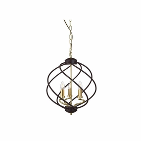 Searchlight Flow 5 Light Black & Gold Ceiling Pendant soft glow ceiling light