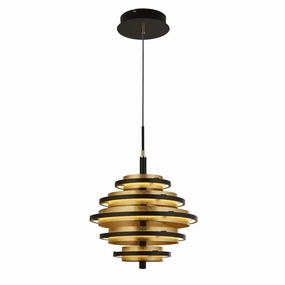 Searchlight Hive Black/Gold Leaf 5 Light LED Ceiling Pendant ambient ceiling fixture