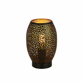 Searchlight Laser 1 Light Black And Gold Table Lamp energy-saving LED light