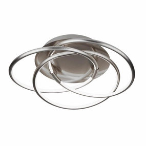 Searchlight Magic LED Satin Silver Ceiling Flush Light white ceiling lamp