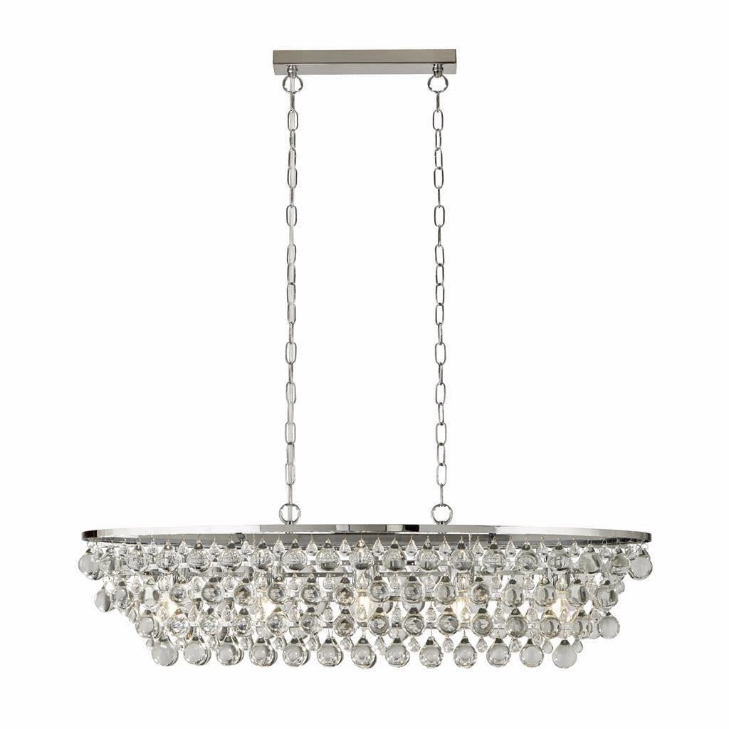 Searchlight Michelle 5 Light Chrome Oval Ceiling Pendant soft glow ceiling light