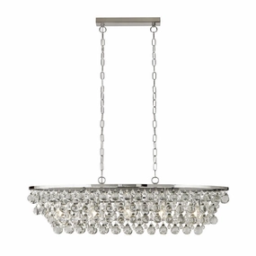 Searchlight Michelle 5 Light Chrome Oval Ceiling Pendant soft glow ceiling light