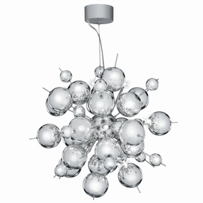 Searchlight Molecule 12 Light Chrome Balls Ceiling Pendant soft glow ceiling light