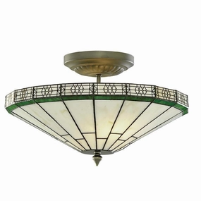 Searchlight New York Semi Flush Tiffany Ceiling Light recessed ceiling spot lamp