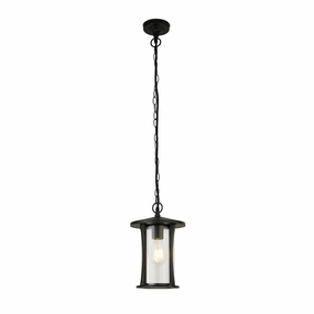 Searchlight Pagoda 1 Light Outdoor Black Ceiling Pendant soft glow ceiling light