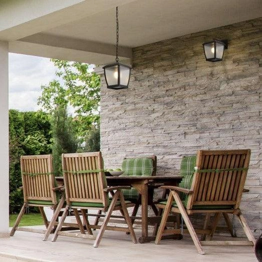Searchlight Seattle Outdoor Black Ceiling Pendant Light