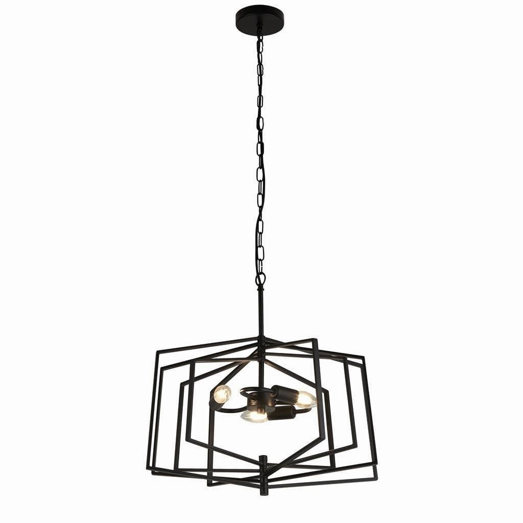 Searchlight Slinky 3 Light Black Adjustable Ceiling Pendant soft glow ceiling light