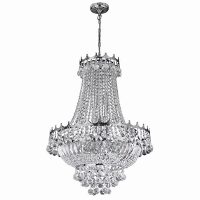 Searchlight Versailles 9 Light Chrome Chandelier white ceiling lamp