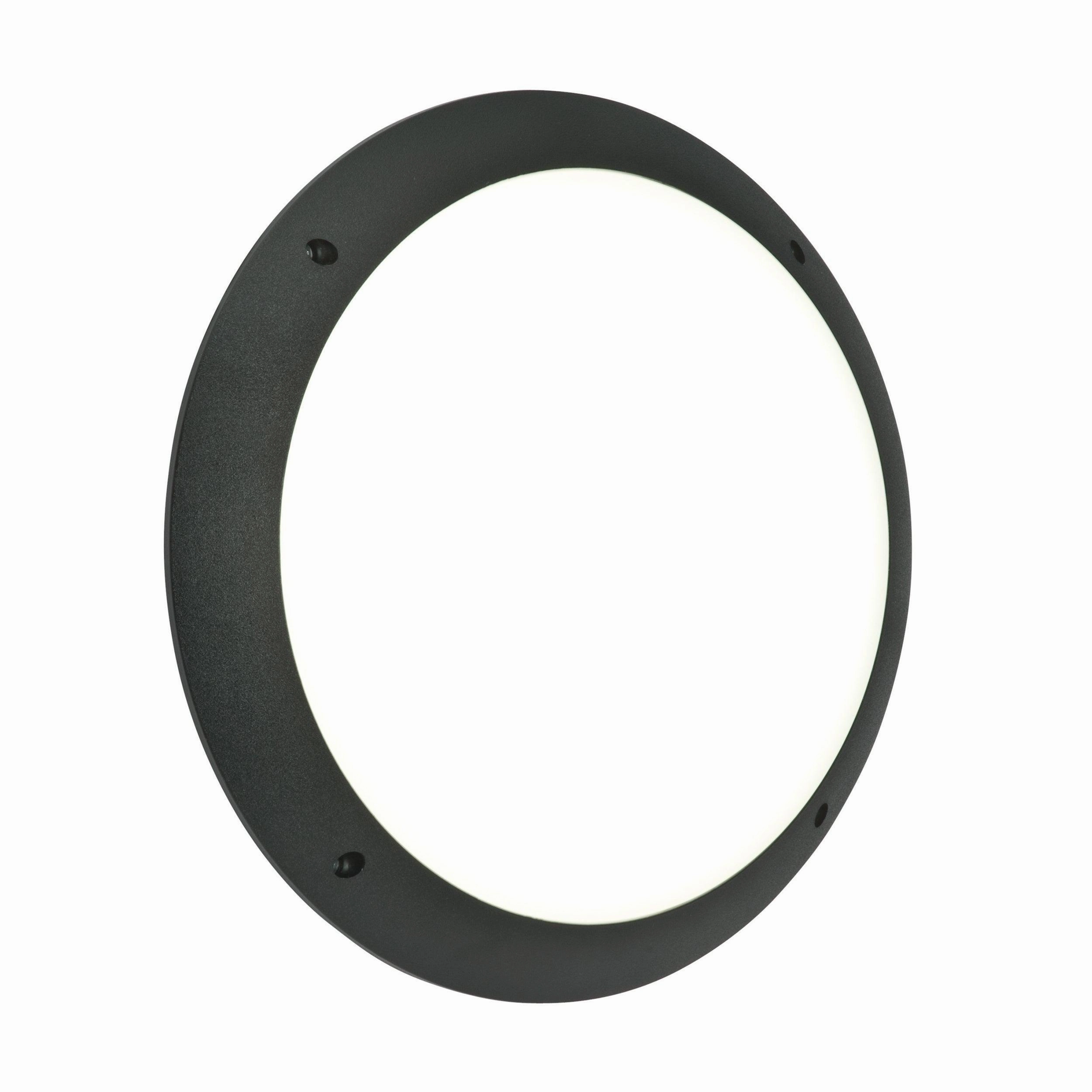 Seran Black Outdoor Flush Bulkhead Light IP65 12W weatherproof garden light