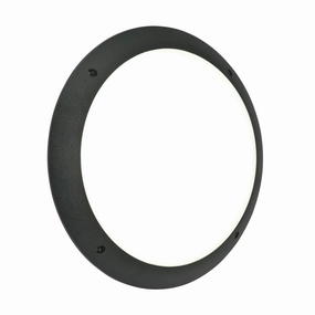 Seran Black Outdoor Flush Bulkhead Light IP65 12W weatherproof garden light