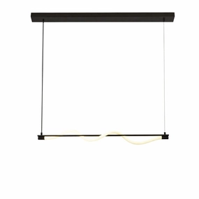 Serpent 1 Light LED Black & Acrylic Ceiling Pendant soft glow ceiling light