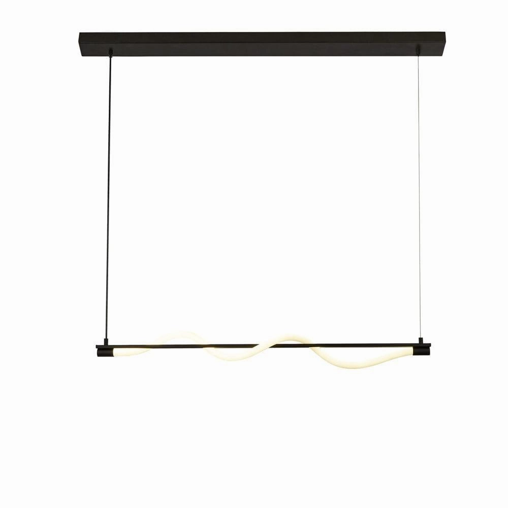 Serpent 1 Light LED Black & Acrylic Ceiling Pendant soft glow ceiling light