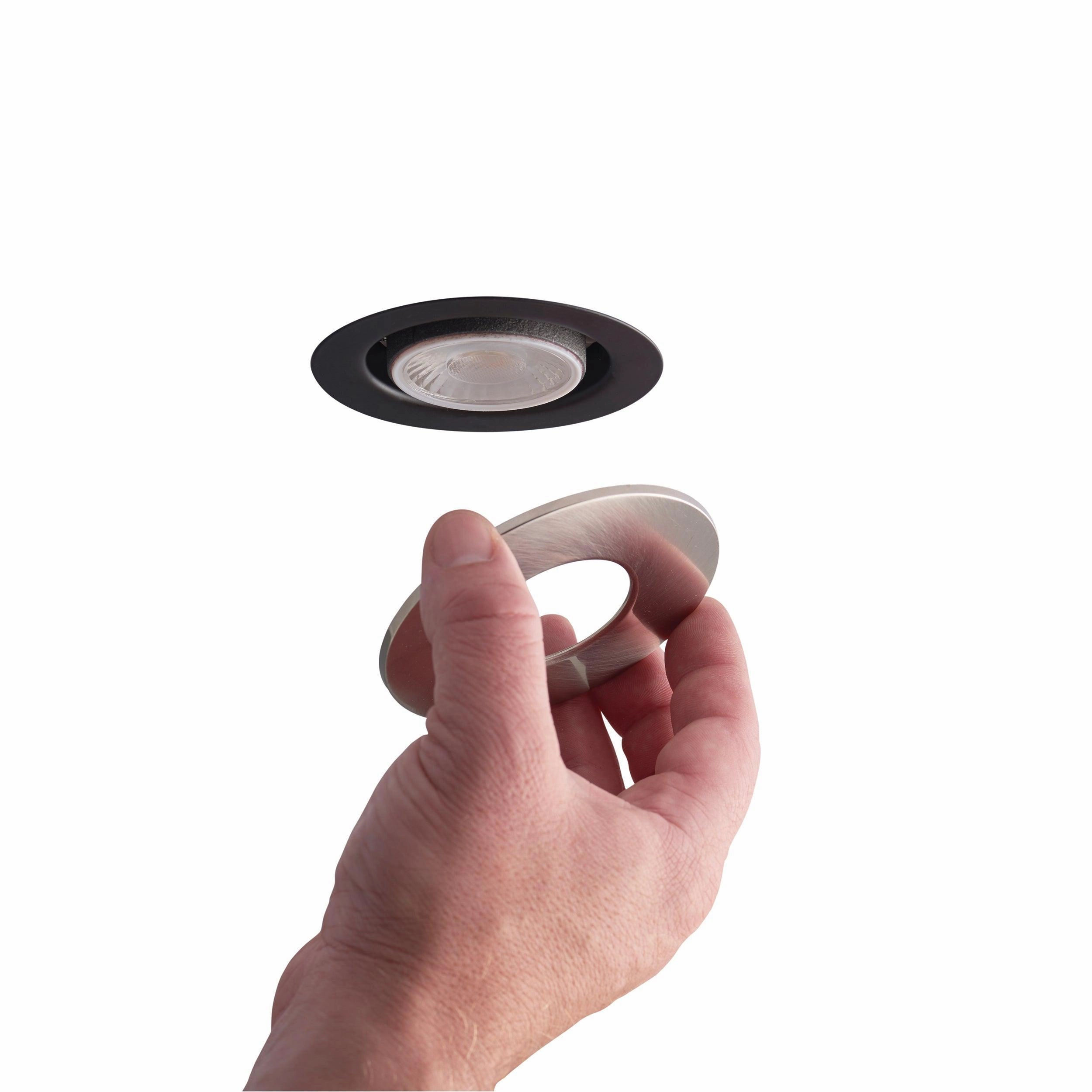Shield Satin Nickel Fire Rated Bezel