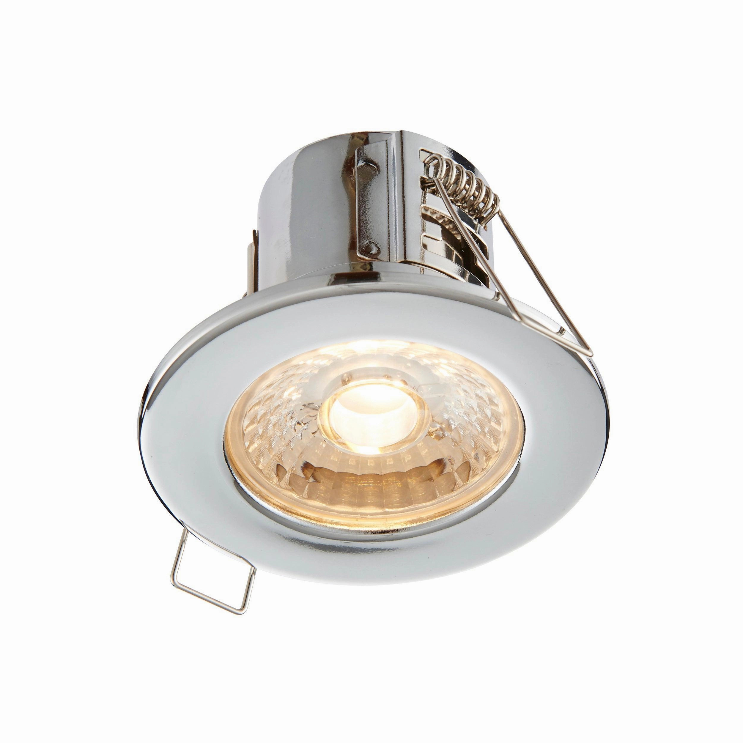 ShieldECO 500 Warm White Chrome Recessed Ceiling Light IP65 4W