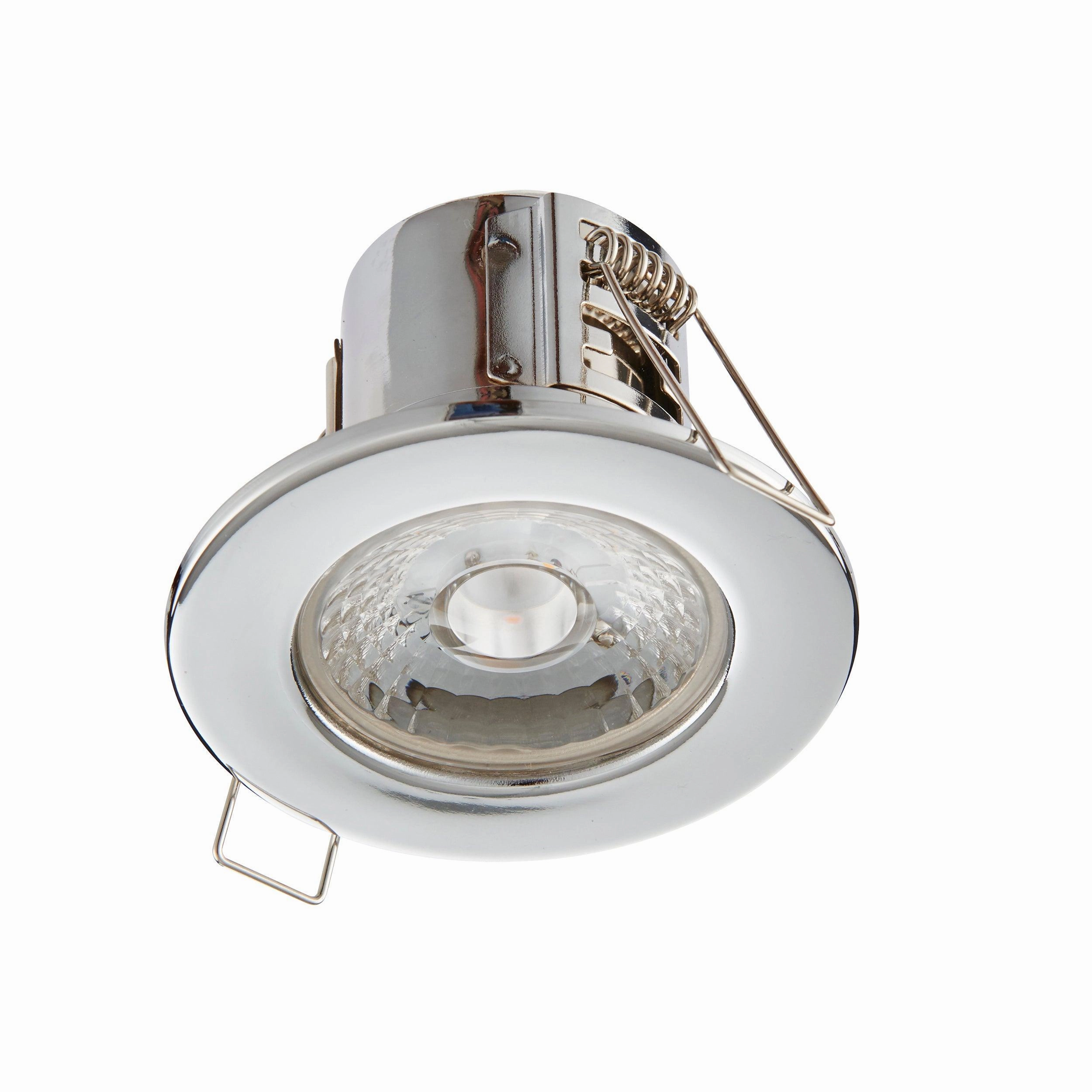 ShieldECO 500 Warm White Chrome Recessed Ceiling Light IP65 4W
