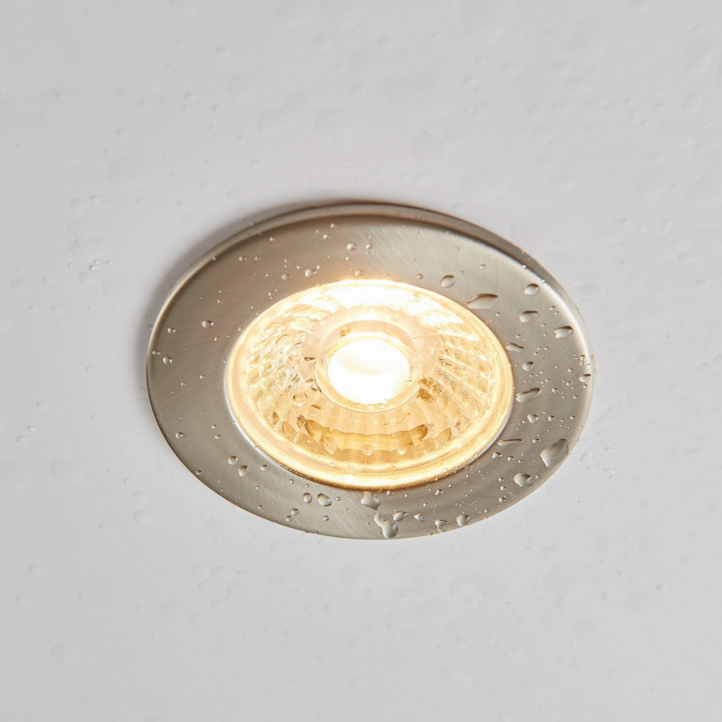 ShieldECO 500 Warm White NIckel Recessed Ceiling Light IP65 4W