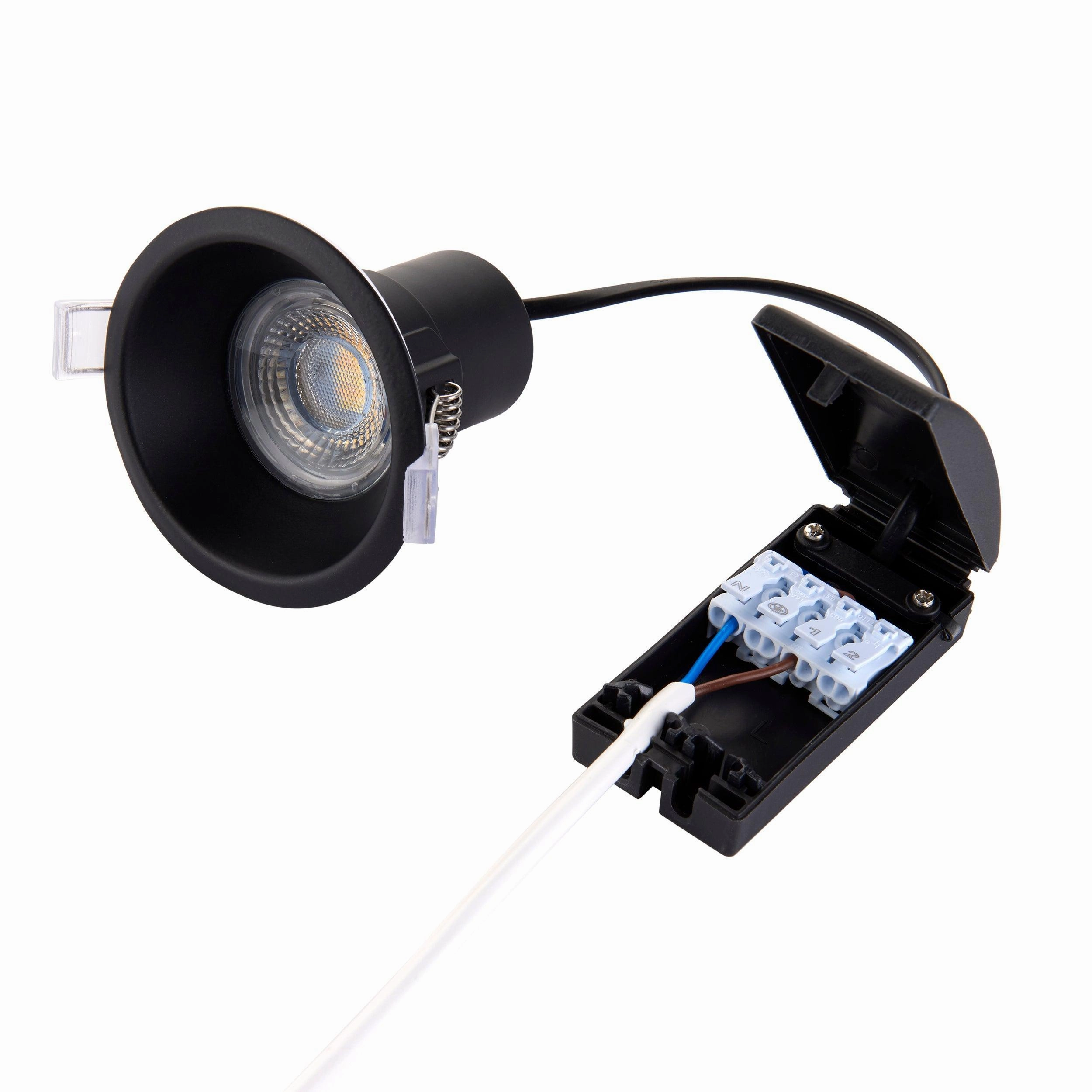 ShieldECO CCT Anti-glare Black. Recessed Light IP65 5W