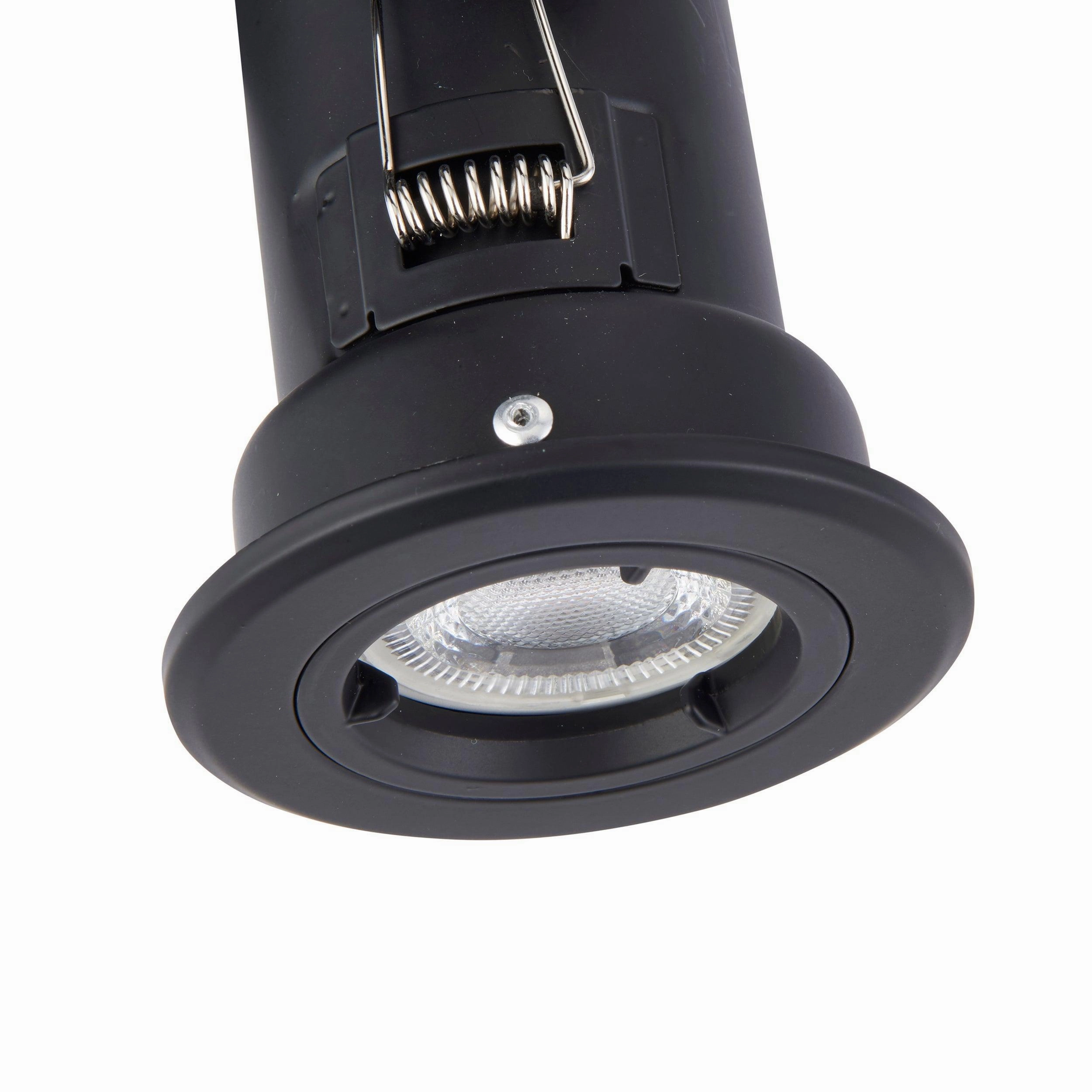 ShieldPLUS Black Fire Rated Fixed Recessed Light 50W