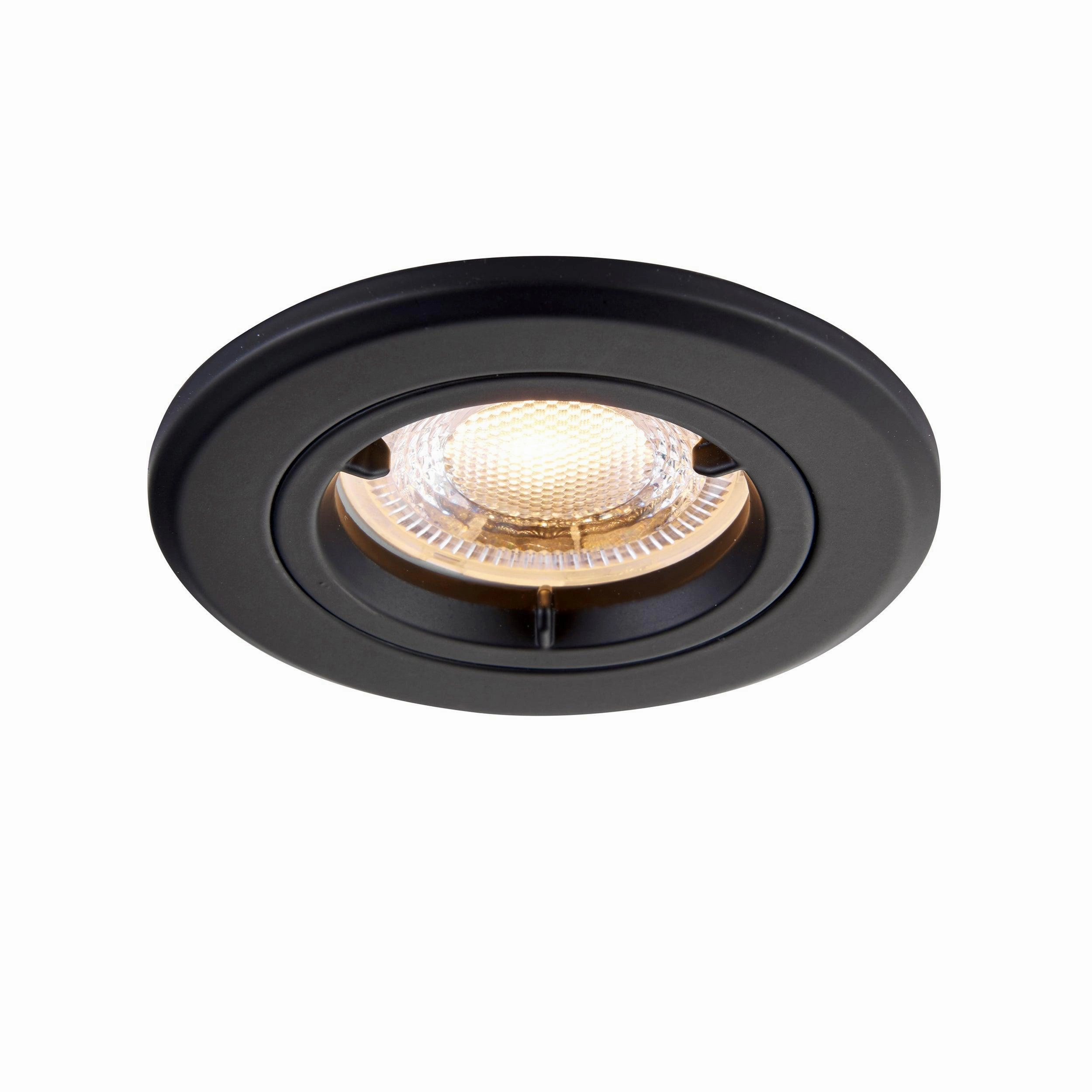 ShieldPLUS Black Fire Rated Fixed Recessed Light 50W